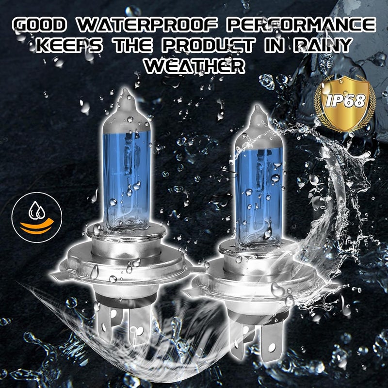 SamWinGear H4 Headlight Bulb H4 Halogen Head Light Bulbs, Ultra White Bright Halogen Headlight Bulb 12V 100W High Beam Low Beam Fog Light Bulbs, Universal Light Lamp for Most Cars, Trucks, SUVs (H4) - Image 3